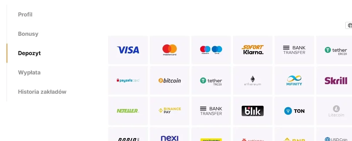 HitNSpiN metody platnosci